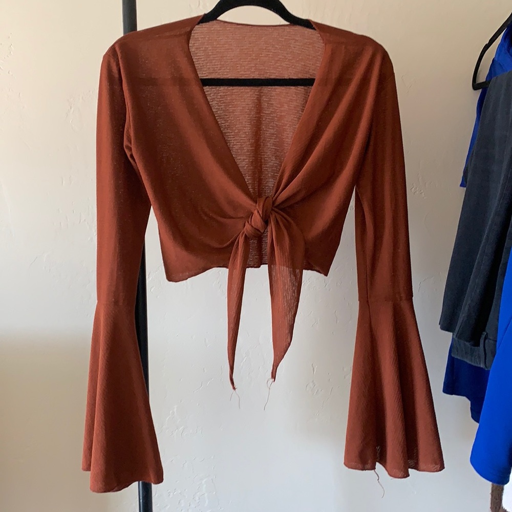 Orange crop top